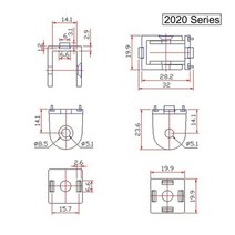 아연 합금 생활 경첩 2020/3030 슬롯 6/8mm 알루미늄 프로파일 피팅 직각 유연한 피벗 조인트 커넥터 1 개, 2020