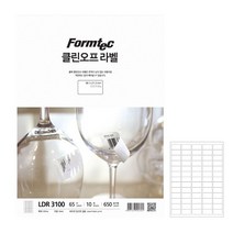 클린 오프라벨 LDR-3100 65칸 10매 투명라벨 프린터라벨지 견출지 A4라벨지, 상세페이지 참조, 상세페이지 참조, 상세페이지 참조