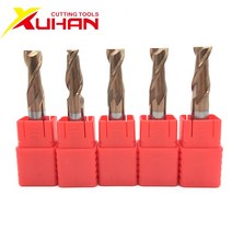 Xuhan HRC55 2 플루트 밀링 커터 초경 엔드 밀 합금 코팅 텅스텐 강 목공 강철 절단 CNC 공구 가공, 01 1PCS_03 2X4DX50L-2F