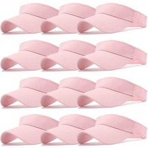 Ultrafun 유니 조절 스포츠 썬캡 자외선 차단용 챙 모자 해변 수영장 골프 테니스용 6팩 남성용 One Size, 12pack-pink