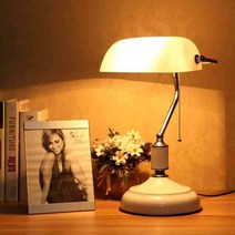 레트로협탁조명 침실 침대 책상 무드등 램프 뱅커스탠드(3색+따뜻한색), 풀 스위치, 아크릴 3색LED 따뜻한빛중립빛백색광_A
