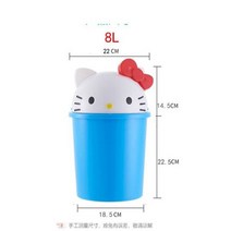 산리오 휴지통 헬로 키티 애니메이션 피규어 조가비 쓰레기통 두꺼운 데스크탑 침실 거실 욕실 주방 스토 버킷, E6