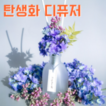 탄생화 디퓨저 선물세트 5월 탄생화 라일락(퍼플블루) 남자친구 여자친구 남사친 여사친 언니 선생님 직장동료 생일선물 집들이선물 실내 디퓨저 실내방향제 디퓨저, 화이트머스크, 120ml