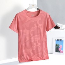 여성 기능성 티셔츠 주황색 이너 반팔 티 브이넥 나시 캡 냉감 긴팔 운동 쿨 헬스복