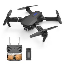 드론 LSRC-E525/E88 접이식 RC Quadcopters 한 키 시작 속도 조정 초보자를 위한 쉬운 비행 선물, [02] Black, [02] B