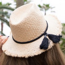 쿠키세븐 ACC A2574 태슬 포인트 밀짚 페도라