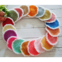 핸드메이드 한겹 헹굼수세미 5개, 1개