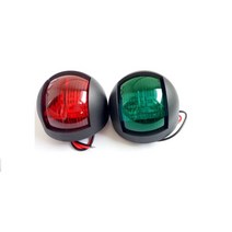 보트수리 해양 바다 보트 탐색 빛 빨간색 Starboard 신호 램프 12V LED 갑판 마운트 안전, 한개옵션0