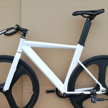 픽시 프레임 셋 포크 샥 윈드시어 크로몰리 그래블 풀샥 카본 로드 자전거 Fixie, 하얀, 48cm