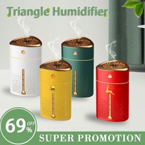 2022 새로운 xiaomi 휴대용 1000ml 귀여운 무성 공기 가습기 미니 홈 오피스 미니 모바일 개인 공간 울트라 쿨 가습기, 크리스마스 사슴