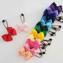 러블리소우 레인보우 리본 헤어끈 유아 아동 아기 머리방울