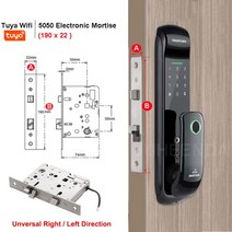 유리도어락 현관도어락 사무실도어락TTlock-앱 스마트 도어락 블루투스 투야 와이파이 지문 카드 fech, 04 Tuya 190x22
