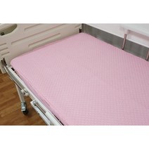 입원실용 병원침대커버 - 잔체크 핑크 (싸개형)