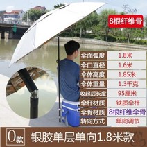 파라솔 카페 리조트 정원 횡단보도 폴대 바캉스 사각 초대형 야외 튼튼한, 21실버 1.8m【심플 단방향】