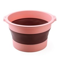 접이식 바스켓 족욕통 핑크 1개