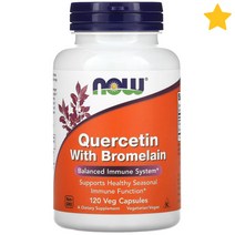 나우푸드 Quercetin with Bromelain 베지 120정, 1개, 기본