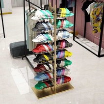 더블 철제 모자 랙 캡 모자 보관 전시 디스플레이 스탠딩 진열장, 상세 페이지 참고, 금 8단(길이60 폭 30 높이 132)
