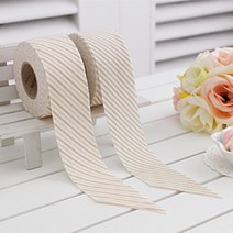 쏘잉스] 30수워싱광목바이어스 안나스트라이프 2color CB0, 그린브라운