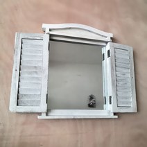 원목 창문형 벽걸이 거울 북유럽 원목 창 인테리어 거울, G- 53x42x5cm(거울 포함)