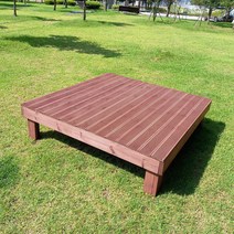 [테이블짱] (도색 제품) 조립식 방부목 마루 평상 야외 원목 나무 침대 DIY, C4)대형평상(7자)_방부목_살구색