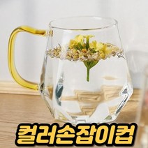 아메리카노 뱅쇼 밀크 매장 언더락 인생 카페 이쁜 두꺼운 혼술 디저트 손잡이 티 내열 유리컵 유리잔, 659로벨 컬러핸들ㅡ머그 450ml 퍼플