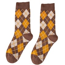 여자 가을 면화 승무 양말 빈티지 멀티 컬러 아가일 다이아몬드 격자 무늬 hosiery