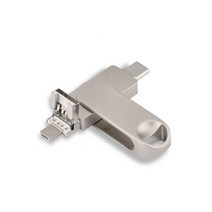 파인큐브 올인원 OTG젠더 USB 3.0 + 8PIN + C타입 외장메모리 OTG2, 64GB