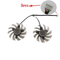 노트북 액세서리 Asus-Msi Gtx 1050 Ti Radeon 사파이어 그래픽 카드 냉각기 4 핀 75mm T128010S 6930 ti Sapphire 7850 550 750, [02] 5PIN