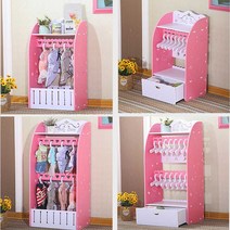 강아지 고양이 옷장 반려견 용품 산책 옷 정리 옷걸이, 퓨어 화이트 + 싱글  헬로 키티