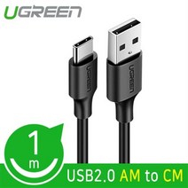 Ugreen U-60116 USB 2.0 AM-CM 케이블 1m(블랙)