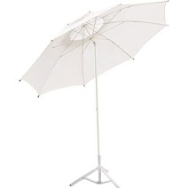 캠핑부락 대형 2단 꺽힘형 야외 파라솔, 꺽임 야외파라솔+아이보리