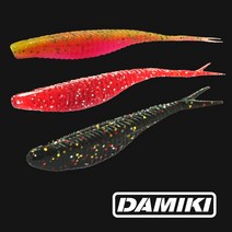 다미끼 아머쉐드 5인치 투톤 광어 다운샷 웜 바다 루어 배스, UV컬러, 108(RED SILVER)