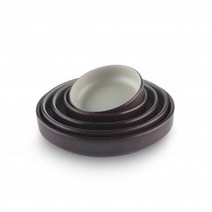 투톤 멜라민 원형 굽찬기(5sizes)-한식 한정식 퓨전 레스토랑 업소용 멜라민그릇, 5호, TK그레이브라운