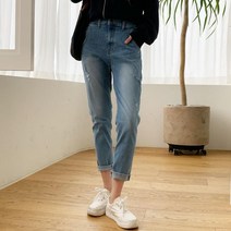다잇템 여자 스트레이트진 편한 H라인 슬림핏 청바지 (8843055)
