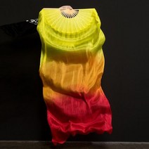 사용자 정의 1 쌍 (왼쪽 오른쪽) 100% 진짜 실크 밸리 댄스 팬 베일 1.8m 대원목 여성 판매 중 너슬 부채, Option21