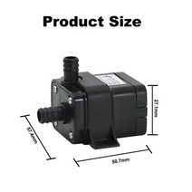모노펌프 물순환펌프수중 펌프 DC 12V 브러시리스 미니 워터 수족관 어항 순, 01 WHITE
