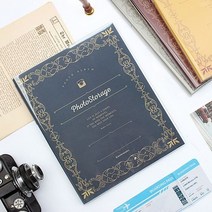 심플 포토스토리지 대형 접착식 앨범 포토북 성장앨범, 03BURGUNDY