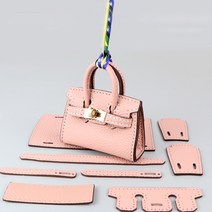 가죽 절단 다이 DIY 수제 미니 가방 펜던트 나무 컷 레이저 금형 펀치 도구 (크기:10*7*3cm) 375ea07, Japanese steel, With stitching holes