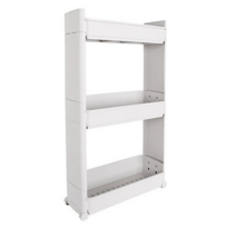 창신리빙 슬림 3단 이동식 선반, Gray, 1개