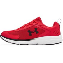 Under Armour 남성용 차지드 어서트 9 러닝화 블랙 (001)/화이트 M US