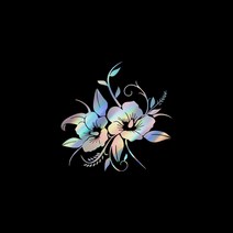 자동차포인트 00885 여왕의 꽃 튜닝스티커, L, 홀로그램, 1개