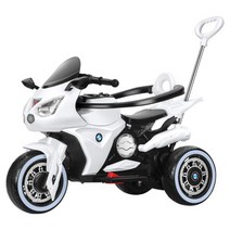 어린 전동차 푸쉬카 붕붕카 전동차 자전거 네발, 화이트 싱글 ㅣ소용량 배터리