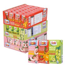 Dole 파라다이스 120ml 주스 혼합 (피치 32팩/머스캣 32팩/골든애플 32팩) 총 96팩, 없음