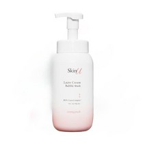 스킨유 락토크림 버블워시 600ml 크림피치향 [ 샤워100회분 ㅣ 아이와함께 독일더마테스트 복숭아향 ]