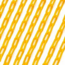 가드라인 플라스틱 체인 옐로우 8mm x 25m, 1개