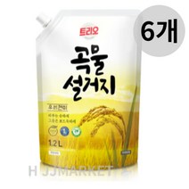 트리오 곡물설거지 우리현미 주방세제, 7.2L, 15개