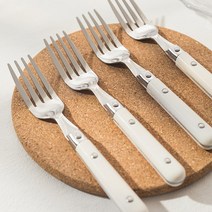 루비코코 화이트 디저트포크 티포크 4개 1set, 4개 1세트