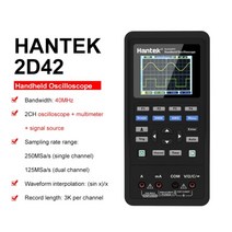 오실로스코프 계측기 분석기 hantek 2d72 2c72 2d42 2c42 휴대용 디지털 멀티미터 테스터 usb 파형 발생기 3in1 휴대용, 2d42(2ch dmm awg)