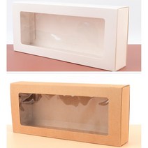 에그타르트포장 쿠키 선물 박스 투명창 빼빼로, 투명창 선물 박스(화이트)