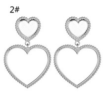 Boho Hollow Love Heart Drop Earings for Women Valentine 크리스마스 보석 선물